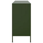 vidaXL Buffet vert olive 100 5x39x79 cm acier laminé à froid
