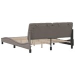 vidaXL Cadre de lit avec LED sans matelas taupe 160x200 cm tissu