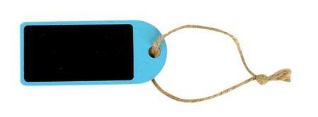 Etiquette tags ardoise rectangle bleu 7 cm 3 pièces