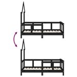 vidaXL Cadre de lit pour enfant noir 70x140 cm bois de pin massif