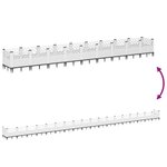 vidaXL Jardinière avec piquets blanc 363 5x43 5x43 5 cm PP