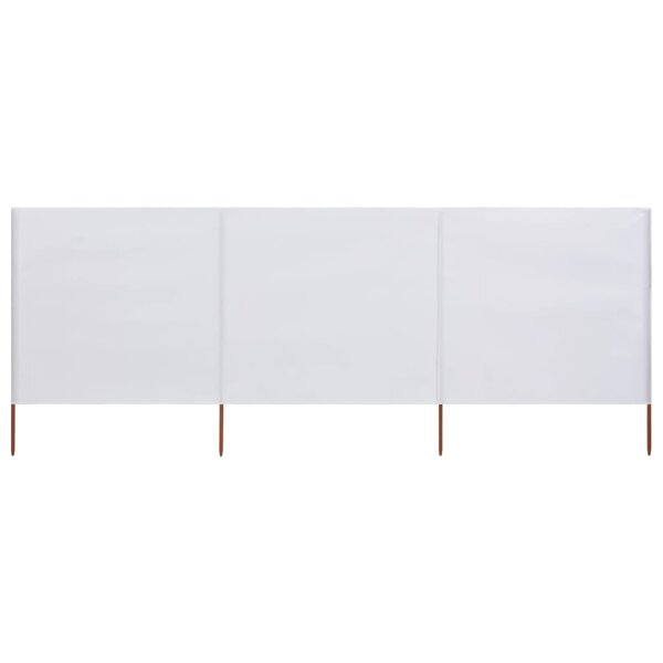 vidaXL Paravent 3 panneaux Tissu 400 x 160 cm Blanc sable