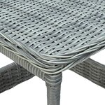 Vidaxl table de jardin gris clair 45x45x46 5 cm résine tressée