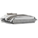 vidaXL Cadre de lit sans matelas gris béton 120x190 cm