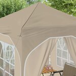 vidaXL Tente de fête pop-up 192 x 192 x 245 cm Crème