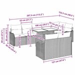 Ensemble de canapé de jardin 9 pièces avec coussins beige Poly rotin vidaXL
