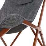 Lesli Living Chaise papillon 73x85x95 cm Gris et marron