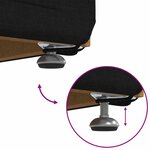 vidaXL Tabouret Noir 41 x 41 x 40 cm Tissu et bois stratifié