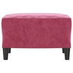 vidaXL Repose-pied Rouge bordeaux 60x50x41 cm Velours