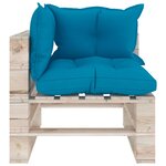 Vidaxl salon de jardin palette 7 pièces avec coussins bois de pin