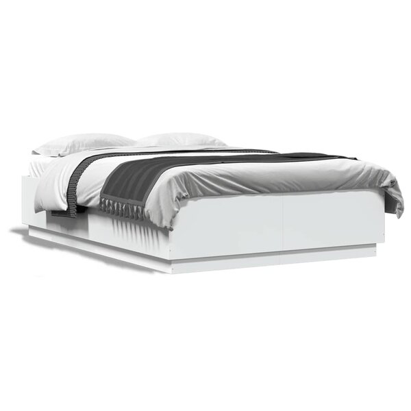 vidaXL Cadre de lit sans matelas blanc 160x200 cm