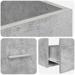 vidaXL Meuble de salle de bain avec évier Gris béton 42 x 40 x 84 5 cm