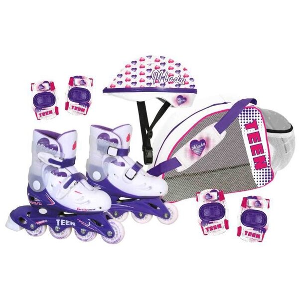 CDTS Roller Inline avec protection - Réglable du 34 au 38 - Evolutif - Fille