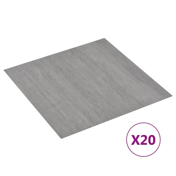 vidaXL Dalles de plancher autoadhésives 20 Pièces PVC gris pointillé