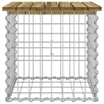 vidaXL Banc de jardin design gabion 43x44x42 cm bois de pin imprégné