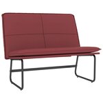 Banc banquette rouge bordeau x 100 x 75 x 76 cm synthétique 02_0010502
