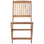 vidaXL Chaises pliables de jardin lot de 4 avec coussins Bois d'acacia