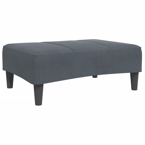 vidaXL Repose-pied gris foncé 77x55x31 cm velours