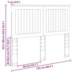 vidaXL Tête de lit avec tête de lit Blanc 120 cm Bois d'ingénierie