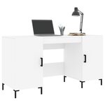 vidaXL Bureau blanc 140x50x75 cm bois d'ingénierie