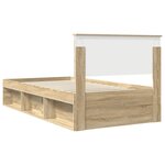 vidaXL Cadre de lit avec tête de lit Sonoma 100 x 200 cm Pin massif