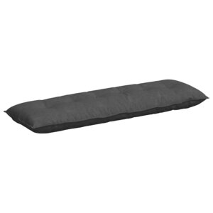 vidaXL Coussin de Dos Gris foncé 160 x 50 cm Tissu en velours côtelé