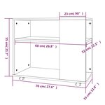 vidaXL Table d'appoint Chêne marron 70x35x55 cm Bois d'ingénierie