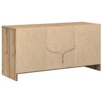 vidaXL Meuble TV avec lumières LED en chêne  100x34x50 cm  fait en bois d'ingénierie.