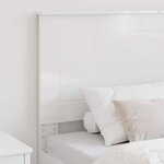 vidaXL Tête de lit Blanc brillant 100 cm Bois d'ingénierie