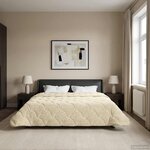 vidaXL Duvet complet toute l'année Matelassé Crème 240 x 260 cm