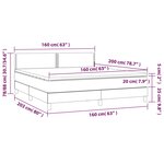 vidaXL Sommier à lattes de lit avec matelas Bleu 160x200 cm Tissu