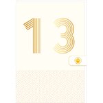 Carte D'anniversaire 13 Ans En Or - Blanc - A Message - Pour Ados Fille Garçon - 11 5 X 17 Cm - Draeger paris