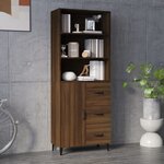 vidaXL Buffet haut Chêne marron Bois d'ingénierie