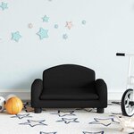 vidaXL Canapé pour enfants noir 50x40x30 cm tissu