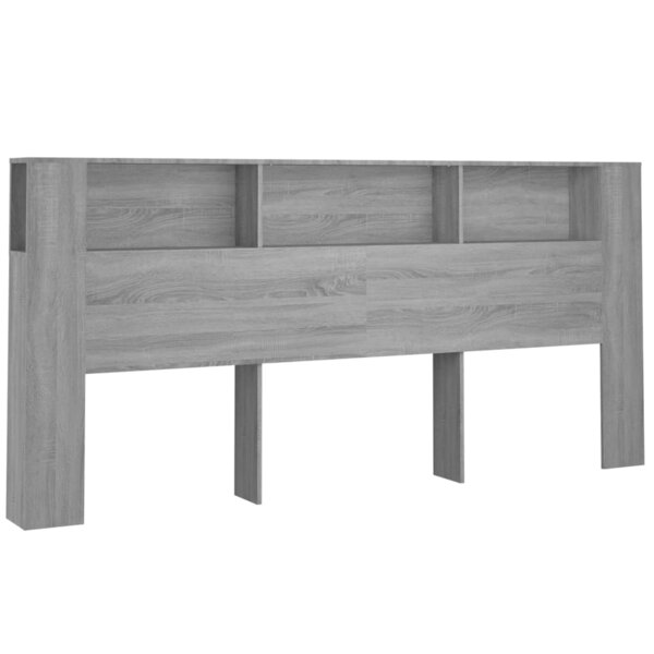 vidaXL Armoire de tête de lit Sonoma gris 220x18 5x104 5 cm