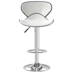 vidaXL Tabouret de bar Blanc Similicuir