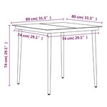 vidaXL Ensemble à manger de jardin et coussins 5Pièces Gris/noir