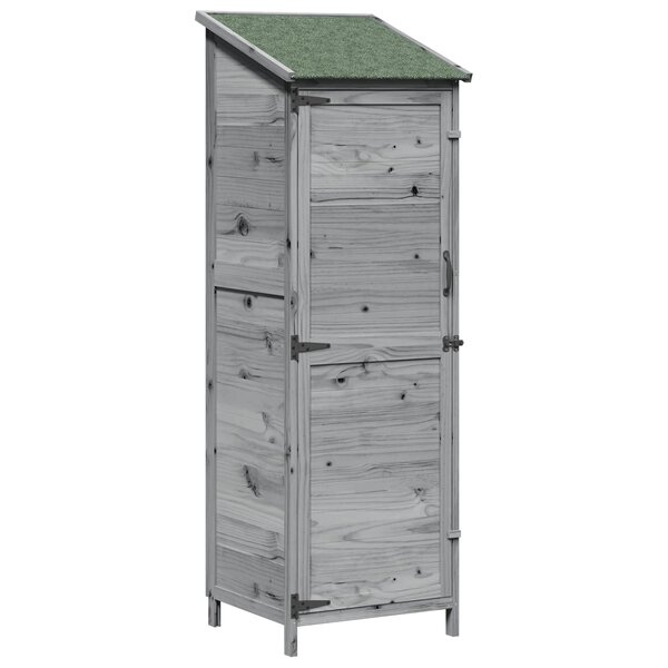 vidaXL Abri de jardin Gris 59 5 x 56 x 176 5 cm Bois d'ingénierie