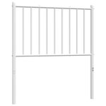 vidaXL Tête de lit métal blanc 80 cm