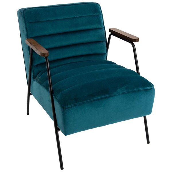 Fauteuil cosy en velours hutch