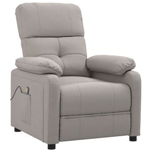 vidaXL Fauteuil de massage Taupe Tissu