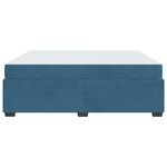 vidaXL Cadre de lit avec matelas Bleu foncé 180 x 200 cm tissu