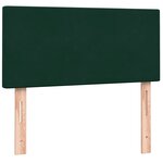 vidaXL Sommier à lattes de lit et matelas et LED vert foncé 80x220 cm velours