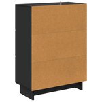 vidaXL Armoire à tiroirs Noir 66 x 34 5 x 90 cm Bois d'ingénierie