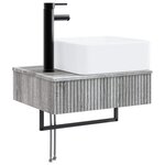 vidaXL Basin de lavage mural Sonoma gris 50 x 41 x 39 cm