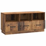 vidaXL Meuble TV Bois ancien 102 x 34 5 x 47 cm Bois d'ingénierie