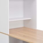 vidaXL Table de bar avec armoire Blanc 115x59x200 cm