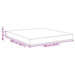 Matelas à ressorts ensachés vidaXL Gris clair Medium 180x200x20 cm Tissu