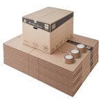 Pack and Move - Lot 30 cartons déménagement XXL - 80 x 60 x 50 cm - Poignées renforcées - 3 adhésifs offerts