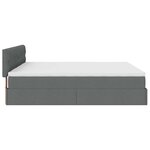 VidaXL Cadre de lit ottoman avec matelas gris foncé 200x200cm tissu